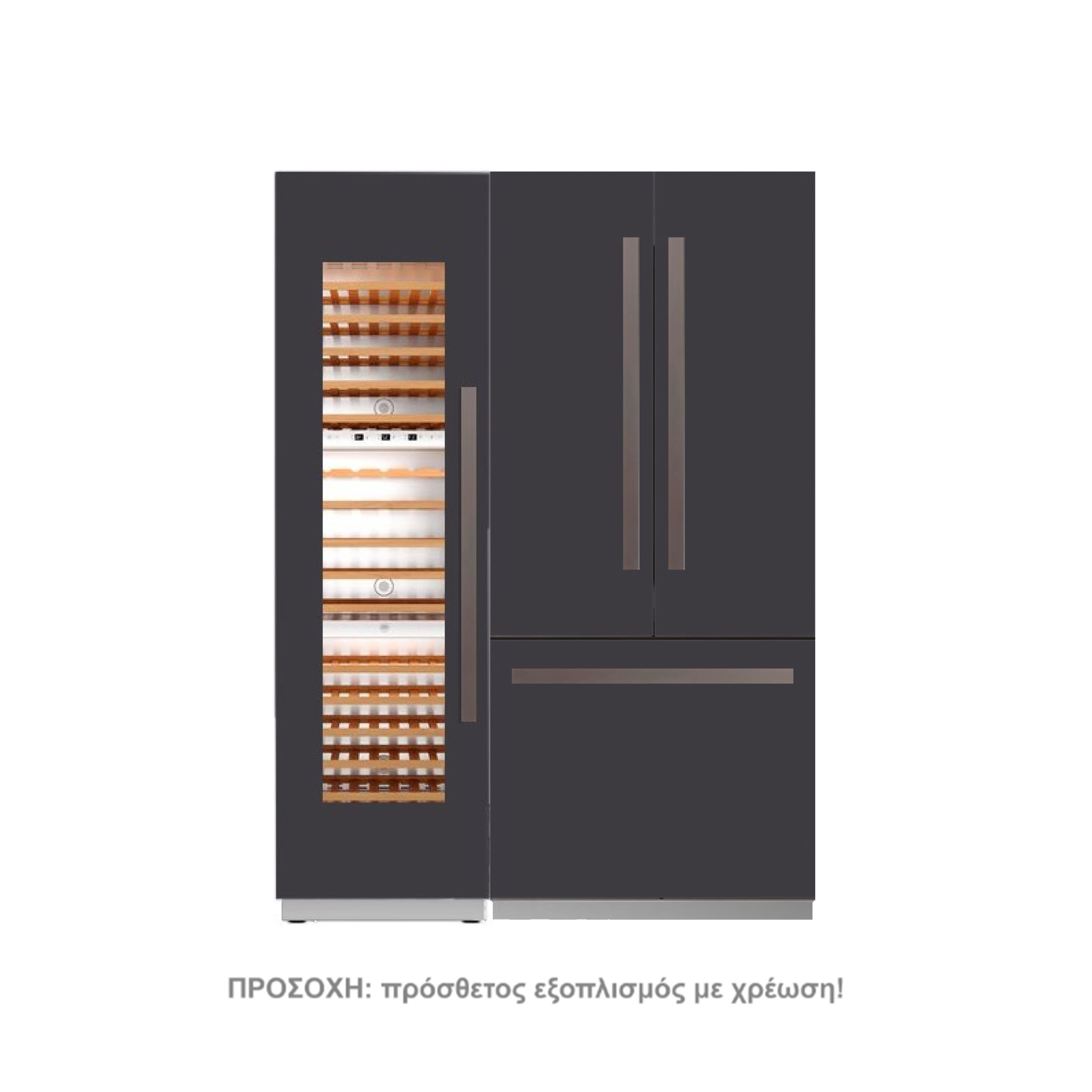 ΨΥΓΕΙΟΚΑΤΑΨΥΚΤΗΣ BERTAZZONI RWFD6090S5FPNS/24 | ΕΝΤΟΙΧΙΖΟΜΕΝΟΣ ΨΥΓ/ΚΤΗΣ FRENCH DOORS + ΚΕΛΑΡΙ ΚΡΑΣΙΩΝ| PREMIUM SLOT-IN 2